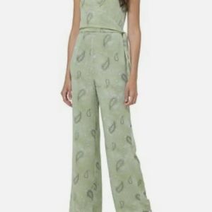 MICHAEL KORS Green Spaghetti Strap Jumpsuit